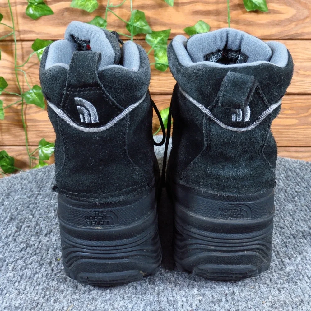 The North Face Chilkat Lace II Kids Snow Boot Size 2 Winter Waterproof Black